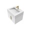 Castello Usa Nile 24-inch White Vanity Set with White Top and Gold Handles CB-MC-24W-GLD-2053-WH - alternate 5